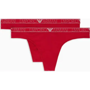 Kalhotky Dámské tanga 2PACK 163333 3F223 00173 červené - Emporio Armani L