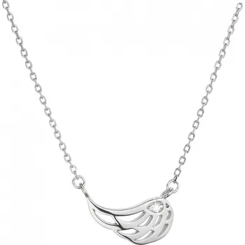 Náhrdelník Stříbrný náhrdelník křídlo se zirkonem 12062.1