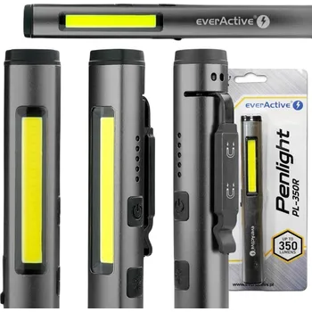 Svítilna EverActive Inspekční COB LED UV laser PL-350R 350 lumenů IP54 dílenská svítilna s magnetem