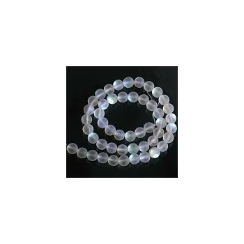 Dětské navlékací korálky Opalit matný, 8 mm (48 ks)