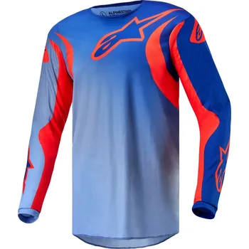 Moto dres Dres FLUID LUCENT, ALPINESTARS (modrá/světle modrá/oranžová) 2024 (Velikost: XL)