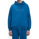 Pánská mikina s kapucí Calvin Klein NM2353E petrolejová modrá XL