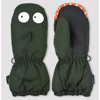 Rukavice Noviti Dětské zimní lyžařské rukavice, palčáky - chlapecké - tmavěšedé - žralok, velikost: 12cm