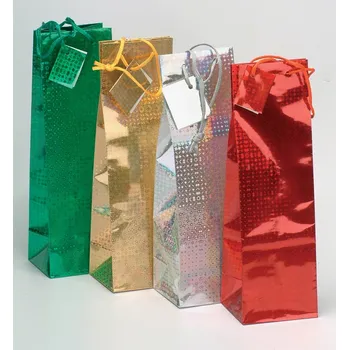 Dárková taška Taška na láhev exkluzivní / 12,3 cm x 36 cm