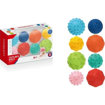 Hračka pro nejmenší Bavytoy Senzorické míčky se zvířátky sada 8ks