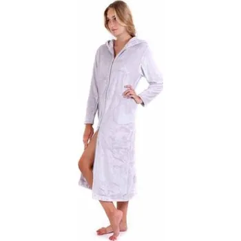 Dámský župan Dámský župan na zip Vestis Siena 3656 kapuce 9151 - stříbrná M