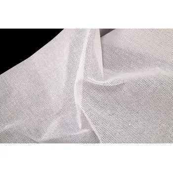 Bavlněná vyšívací tkanina Kanava č. 7 - bílá - šíře 140 cm