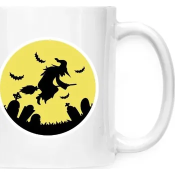 Hrnek malý bílý s potiskem Halloween