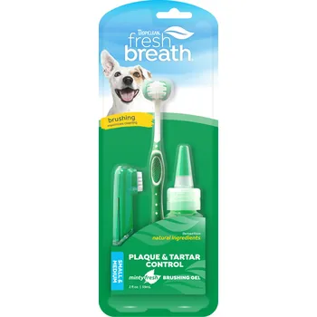 Péče o psí chrup Tropiclean Oral Kit Small/Medium Clean teeth gel s kartáčky - malý/střední pes 59 ml