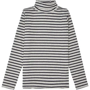 Chlapecké tričko Chlapecké rolák Proužek - šedý melanž - pruhy 134