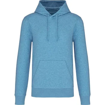 Pánská mikina Pánská organická mikina s kapucí Kariban K4027 Barva: Modrý melír, Velikost: M