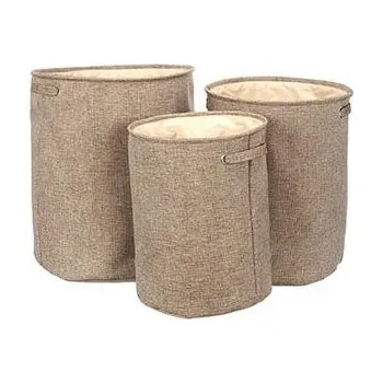 Koš na prádlo Hnědý textilní prádelní koš - AT