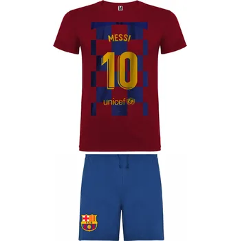 Bavlněný komplet Lionel Messi FC Barcelona Barva: Granátová / Vínová, Velikost: 146/152 - 11/12