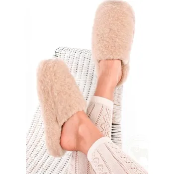 Dámská obuv Dětské pantofle vlněné ALWERO Barva: Béžová, Velikost: 33-34