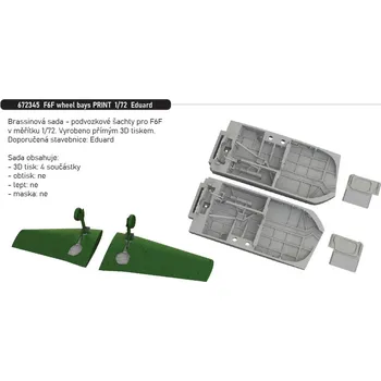 Plastikový model Eduard 1/72 F6F wheel bays PRINT (EDUARD)