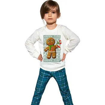 Dívčí pyžamo Dívčí dlouhé pyžamo Cornette 592-594/171 Cookie 3 98/104 Bílá