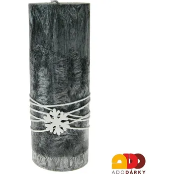 Svíčka Svíčka válec Černá orchidej 17,5 cm (Vánoční svíčka ve tvaru válce)