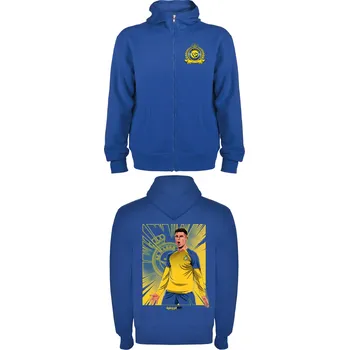 Chlapecká mikina Mikina na zip s kapucí Cristiano Ronaldo An-Nassr FC Velikost: 110/116 - 5/6let