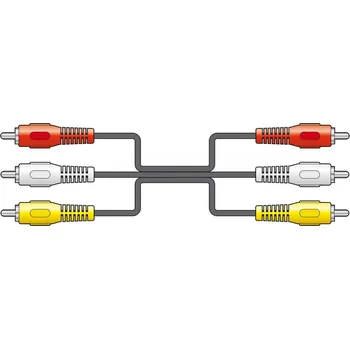 Audio kabel AV:link kabel 3x RCA samec - 3x RCA samec, 1.5m
