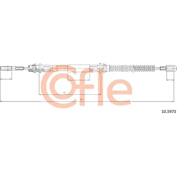 Lanko parkovací brzdy Tažné lanko, parkovací brzda COFLE 92.10.5973