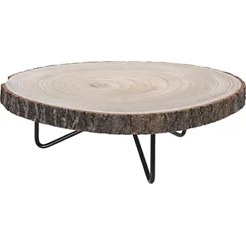 Stolování Dřevěný stojan na 3 nohách Bordos 40 cm hnědý