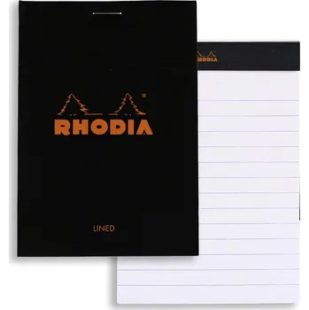 Blok Blok Rhodia N°12 černý 8,5x12 - linkovaný