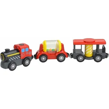 Vláček a vláčkodráha Pojízdný elektrický vláček na baterie (tři vagóny) Barva: 35