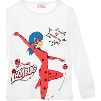 Miraculous Lady Bug bílé dívčí tričko Velikost: 104