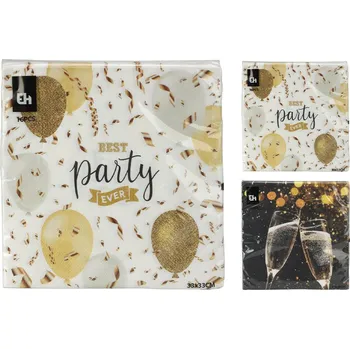 Papírový ubrousek Ubrousky 33x33 cm (16 ks v balení) - 2 párty designy