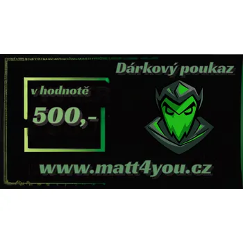 Dárková krabička MATT4YOU Dárkový poukaz > 500,- Kč