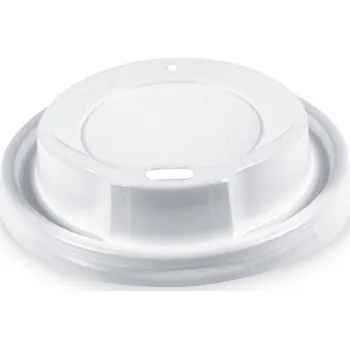 Jednorázové nádobí VÍČKO VYP.PRO KELÍMKY PR.80MM,BÍLÉ,100KS