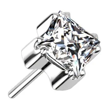 Piercing Atreya Titanová bezzávitová koncovka Jalos Barva: Čirá, Velikost koncovky: 3 mm