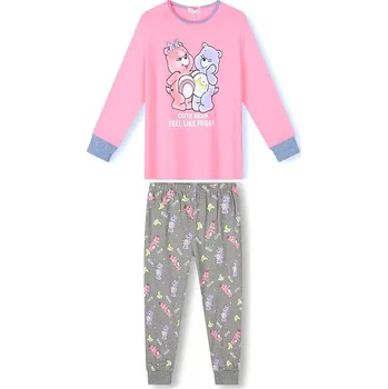 Dívčí pyžamo DÍVČÍ PYŽAMO S MEDVÍDKY MP1760 Velikost: 104, Barva: Růžová/šedá