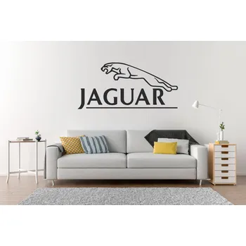Samolepící dekorace Lepy.cz Samolepka na zeď Jaguar - Logo Velikost (šířka x výška): 70x32cm, Barevná varianta: Mátová zelená