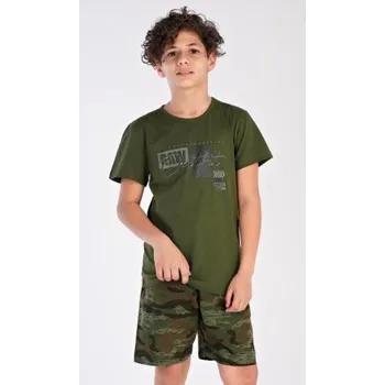 Chlapecké pyžamo Dětské pyžamo šortky Vienetta Secret Raw khaki 5 - 6