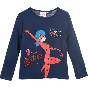 Dívčí tričko Miraculous Ladybug and Cat tmavě modré dívčí tričko Velikost: 110