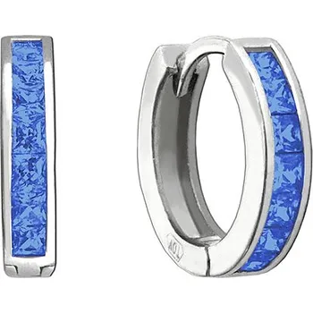 Náušnice Stříbrné náušnice s modrými zirkony,