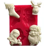 Cesil Silikonová forma Vánoční motivy 3 dortis