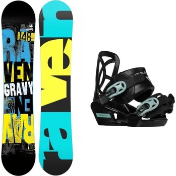 Snowboard Raven Gravy junior mini dětský snowboard + Gravity Cosmo vázání 90 cm + XS (EU 28-31) + DÁREK + Doprava ZDARMA