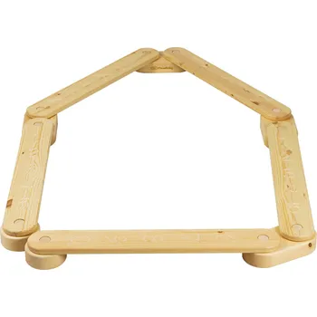 Dětské hřiště MeowBaby Dětská senzomotorická Montessori kladina, přírodní, 5ks