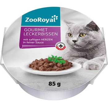 Krmivo pro kočku ZooRoyal Gourmet Leckerbissen srdce v omáčce 12 × 85 g