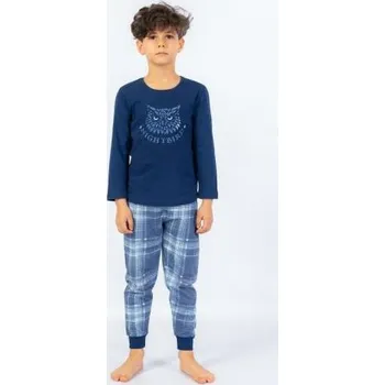 Dětské pyžamo dlouhé Vienetta Secret Sova tmavě modrá 11 - 12
