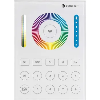 LED páska Deko-Light RF-smart, nástěnné ovladání, bílá, 8 zón, Single/CCT/RGB/RGBW/RGB+CCT 843514