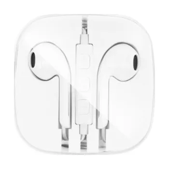 Sluchátka Forcell Wire earphones Jack 3,5 mm with microphone compatible with IPHONE NEW BOX HR-ME25 white 439873