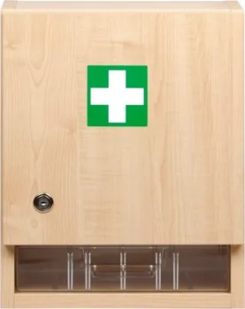 Lékárnička ŠTĚPAŘ Nástěnná lékárnička dřevěná velká prázdná přírodní 40 x 31 x 17 cm