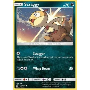 Volný čas Pokémon UNM 137/236 Scraggy - Unified Minds Stav: Excellent, Verze: NORMAL