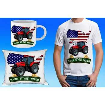 Pánské tričko dárkový set CASE IH 140 PUMA 116 (dárkový set s traktorem)