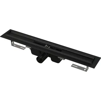 Odvodňovací žlab Podlahový žlab Alcadrain (Alcaplast) s okrajem pro perforovaný rošt, černá-mat APZ1BLACK-950