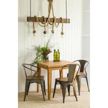 Jídelní stůl ARTEN (NANO Systems s.r.o.) Rustikální jídelní stůl POPRAD MES03A - borovice (světlý/tmavý vosk) ROZMĚR: (š/h/v) 80 x 80 x 76 cm