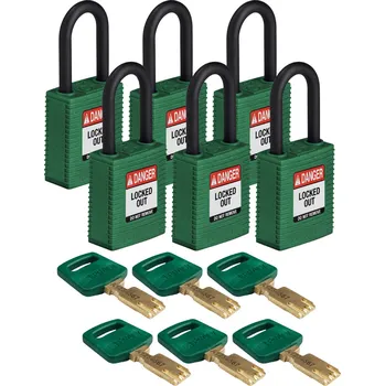 Visací zámek NYL-GRN-38PL-KD6PK